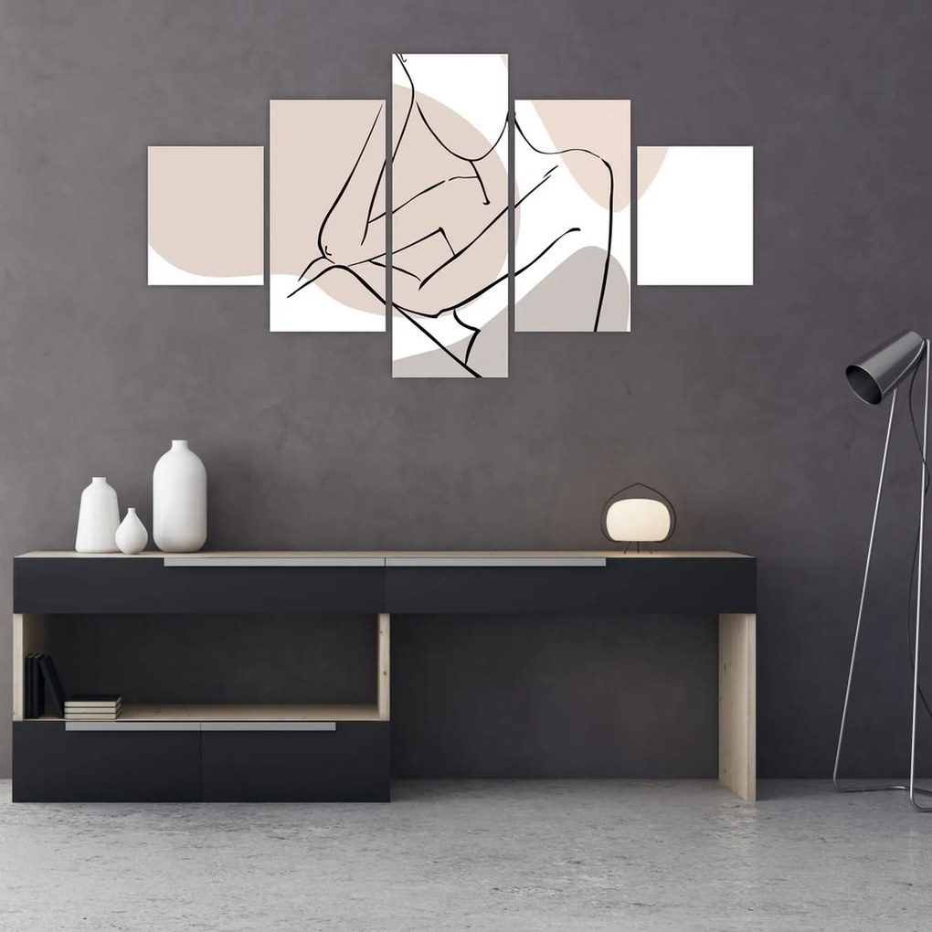 Obraz - Kobieta linia sztuki ciała N⁰1 (125x70 cm)