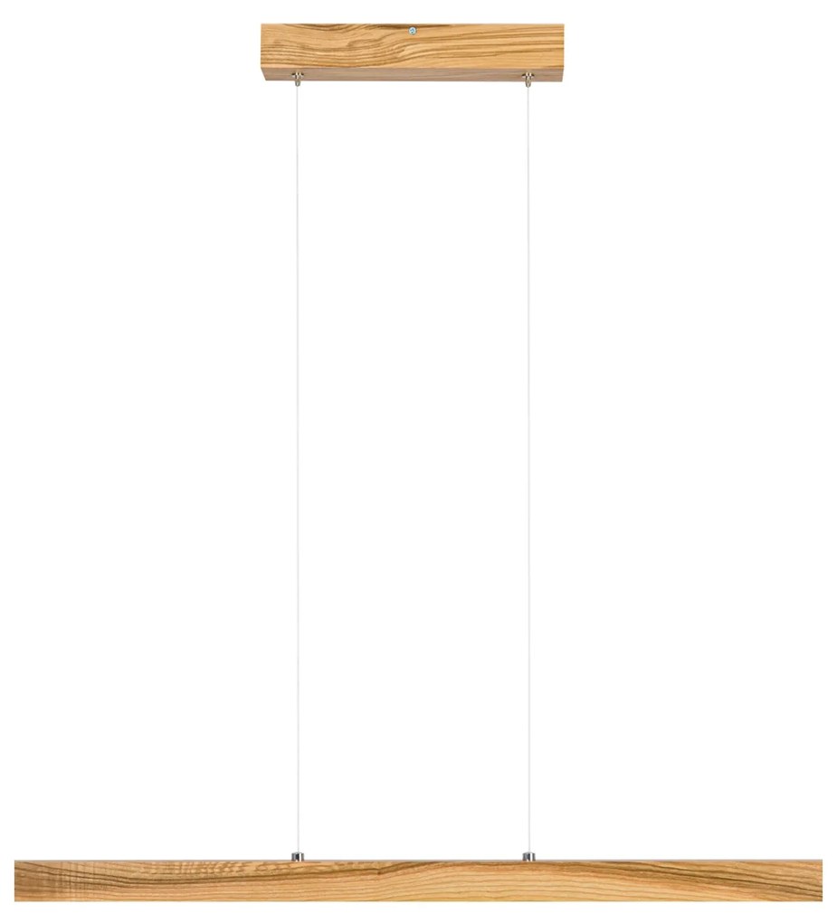 Lampa wisząca LED 80 cm z drewna jesionowego w stylu rustykalnym L80KB