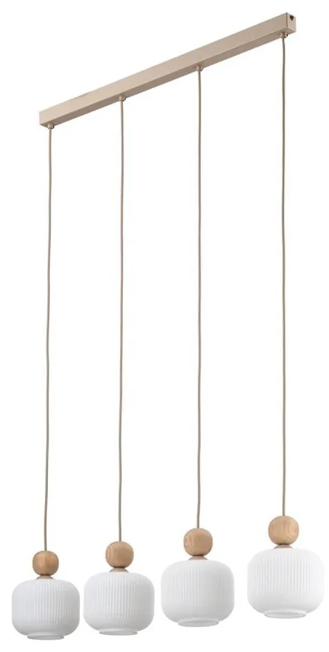 Lampa wisząca na przewodzie BALLO 4xE14/10W/230V beżowa