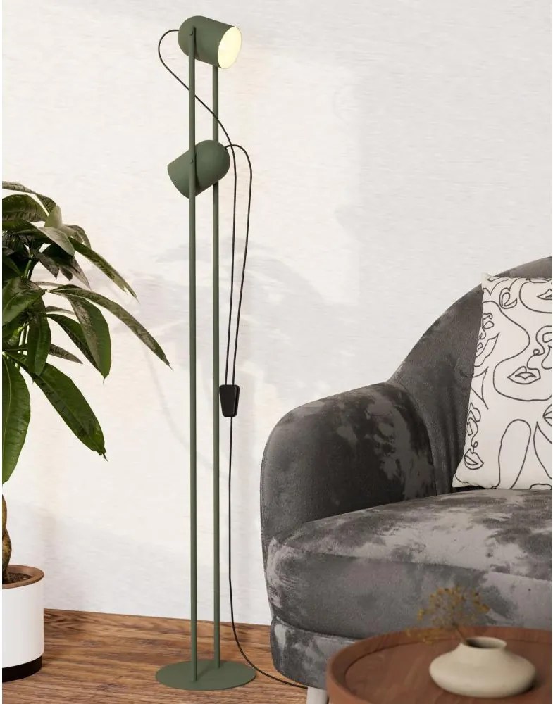 Eglo 44137 - Lampa stojąca TILSTON 2xE14/8W/230V zielona