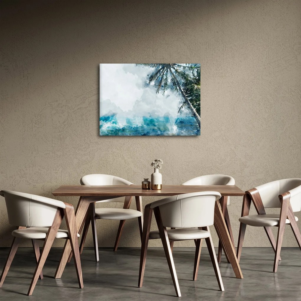 Obraz palmy nad morzem (70x50 cm)