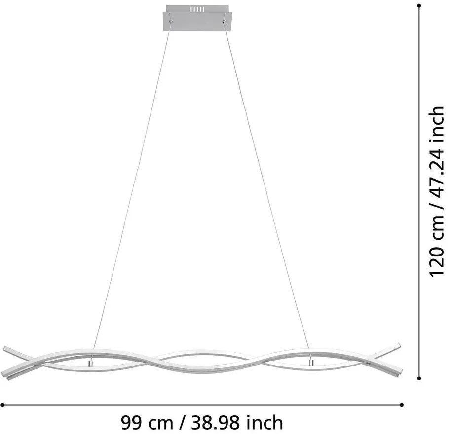 Lampa wisząca LED w kolorze srebra LASANA 2 – EGLO