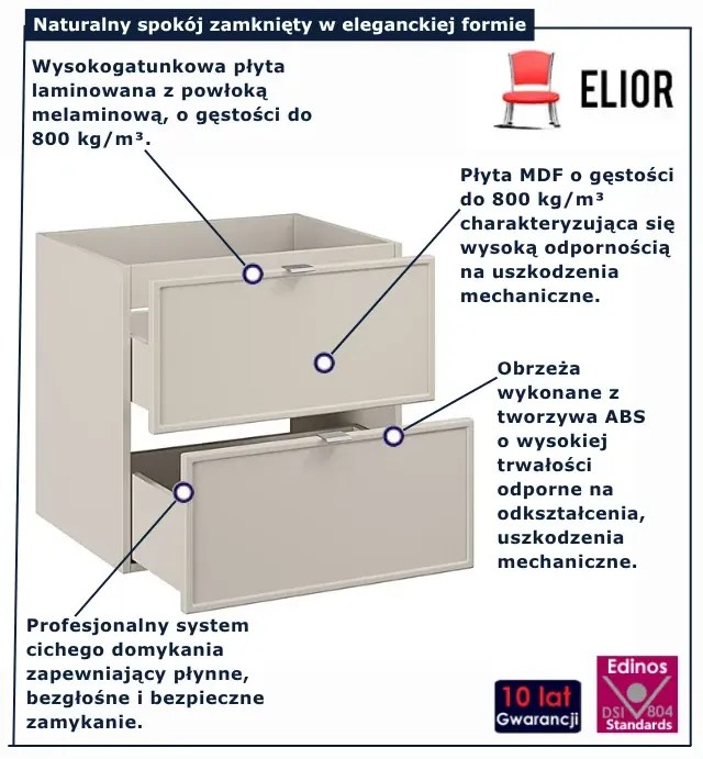 Kaszmirowa szafka pod umywalkę z szufladami  N4-D69
