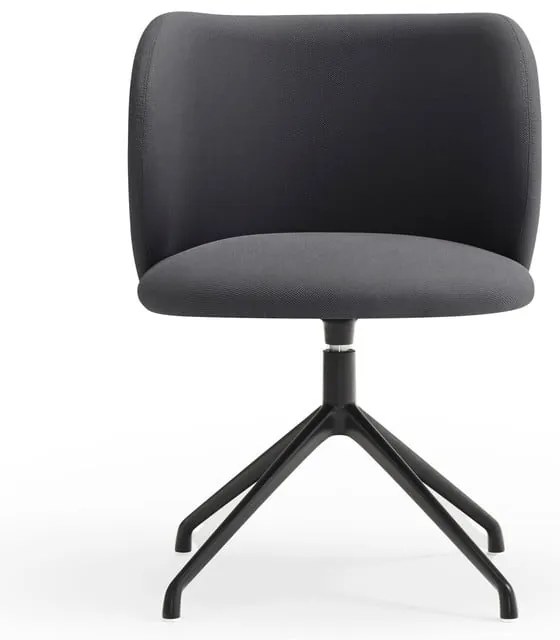 Ciemnoszary tapicerowany fotel jadalniany Mogi – Teulat