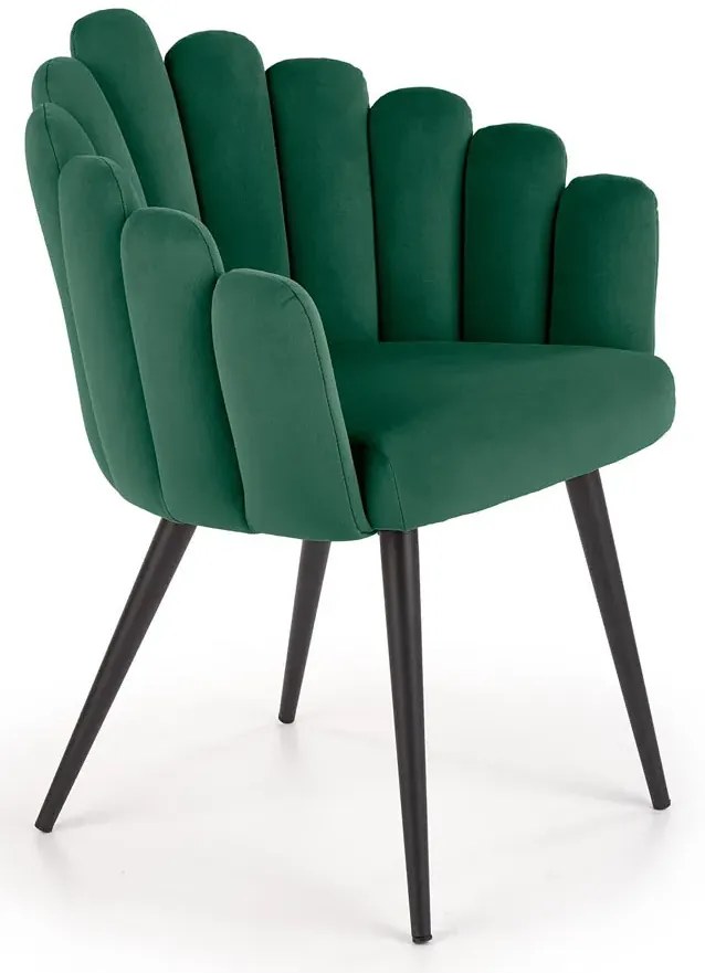 Zielone welwetowe krzesło glamour Avalon 7X