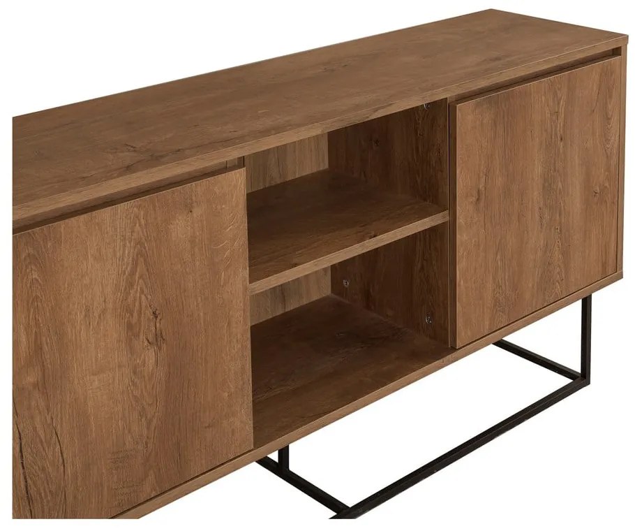 Niska komoda w dekorze orzecha 140x72 cm Rodez – Kalune Design