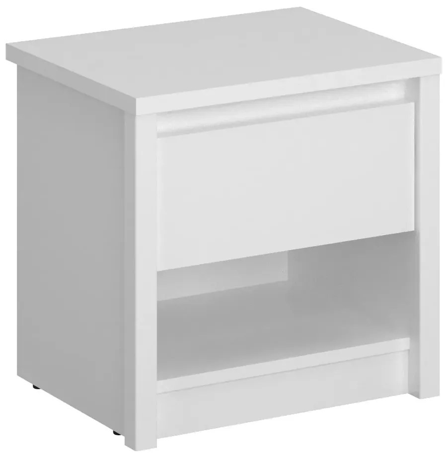 Biała szafka nocna z szufladą D0-P23
