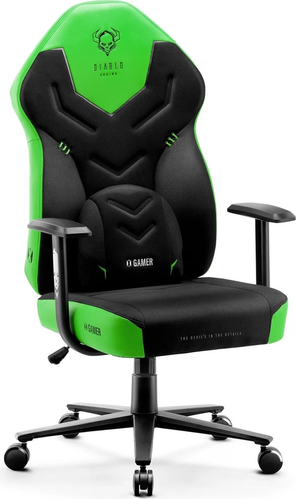 Krzesło gamingowe Diablo X-Gammer 2.0 Normal Size Green Emerald