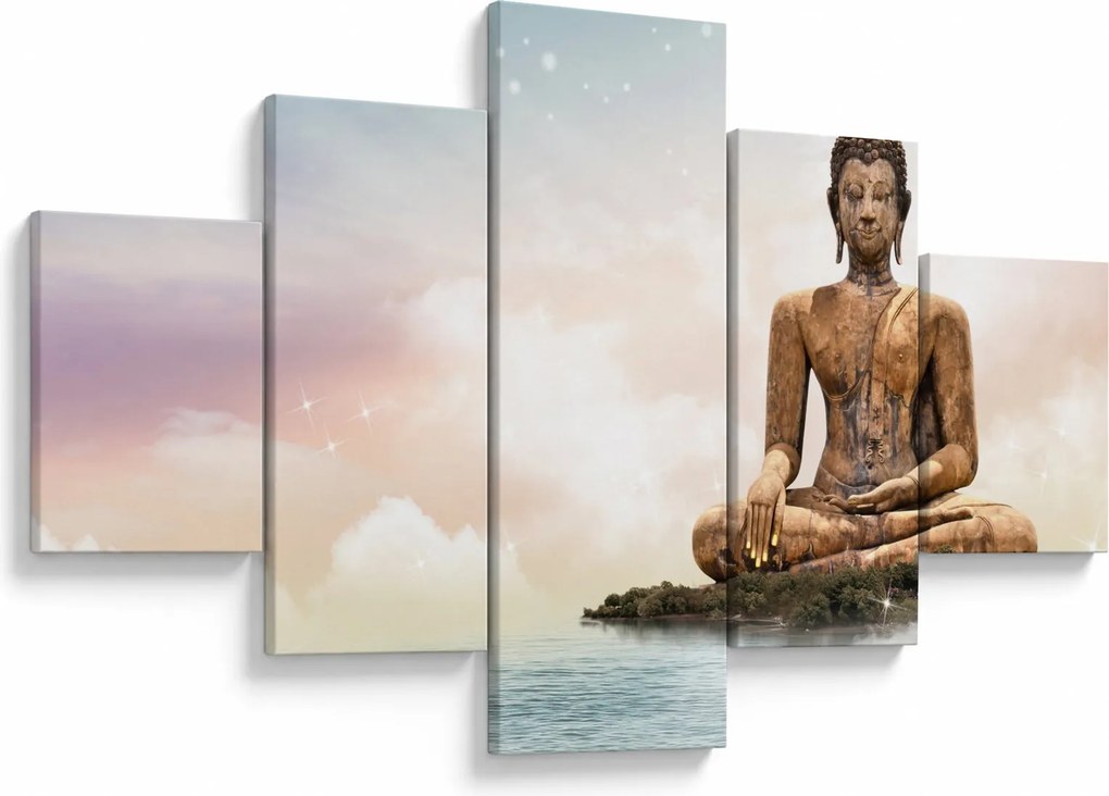 Obraz - Budda nadzorujący ziemię (125x70 cm)