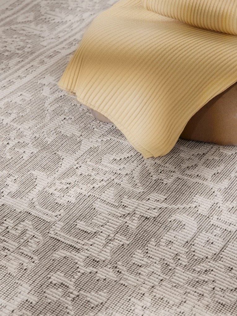 Dywan zewnętrzny dwustronny Duet szaro-kremowy 120 cm x 170 cm