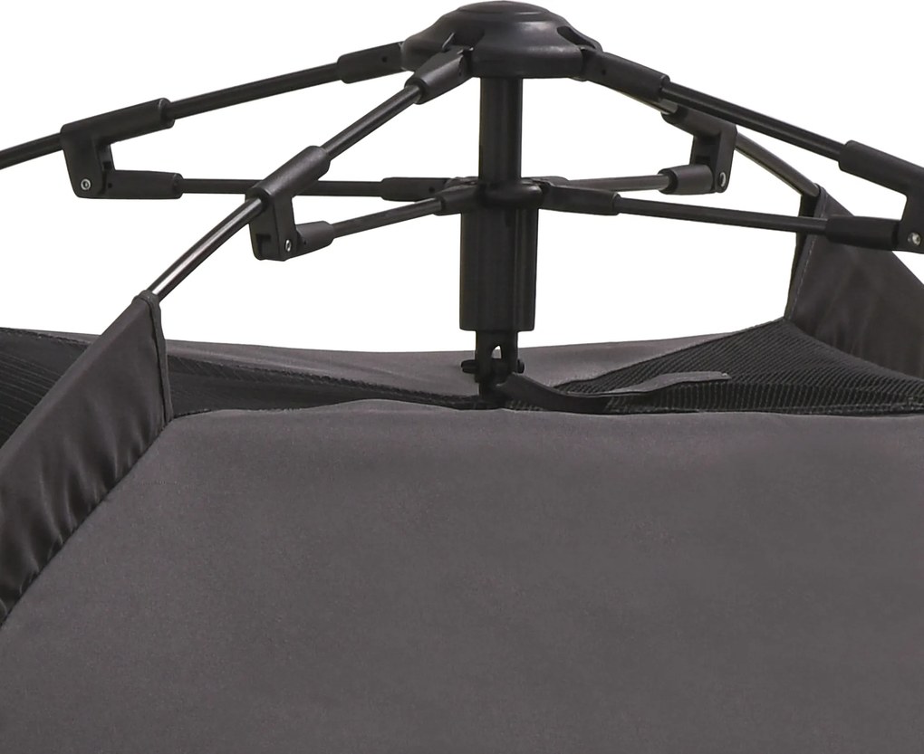 PawHut Namiot dla zwierząt, namiot dla psów na zewnątrz, 110 cm x 110 cm x 85 cm. Kotwy do zakotwiczenia + Torba transportowa. Zielony + Ciemnoszary