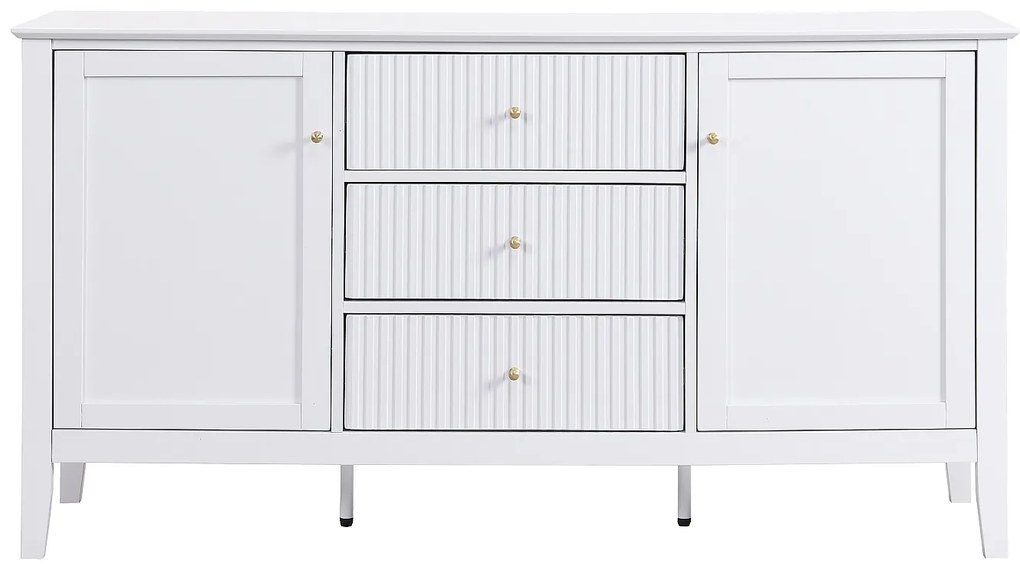 Komoda z 2 szafkami i 3 szufladami z MDF - Biały - NARIVA