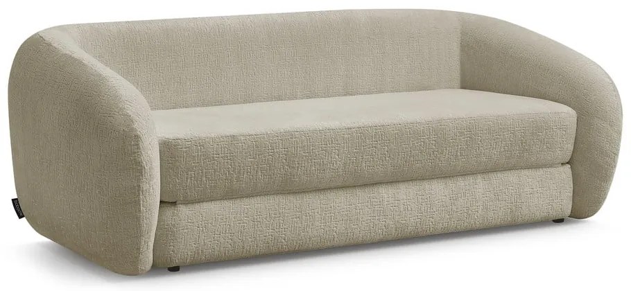 Jasnobrązowa rozkładana sofa z tkaniny szenilowej 228 cm Neyo – Bobochic Paris