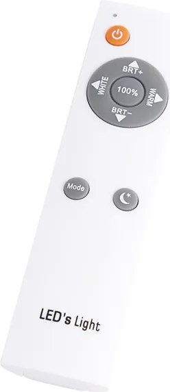 Lampa sufitowa biała z LED i ściemniaczem z pilotem - Mane