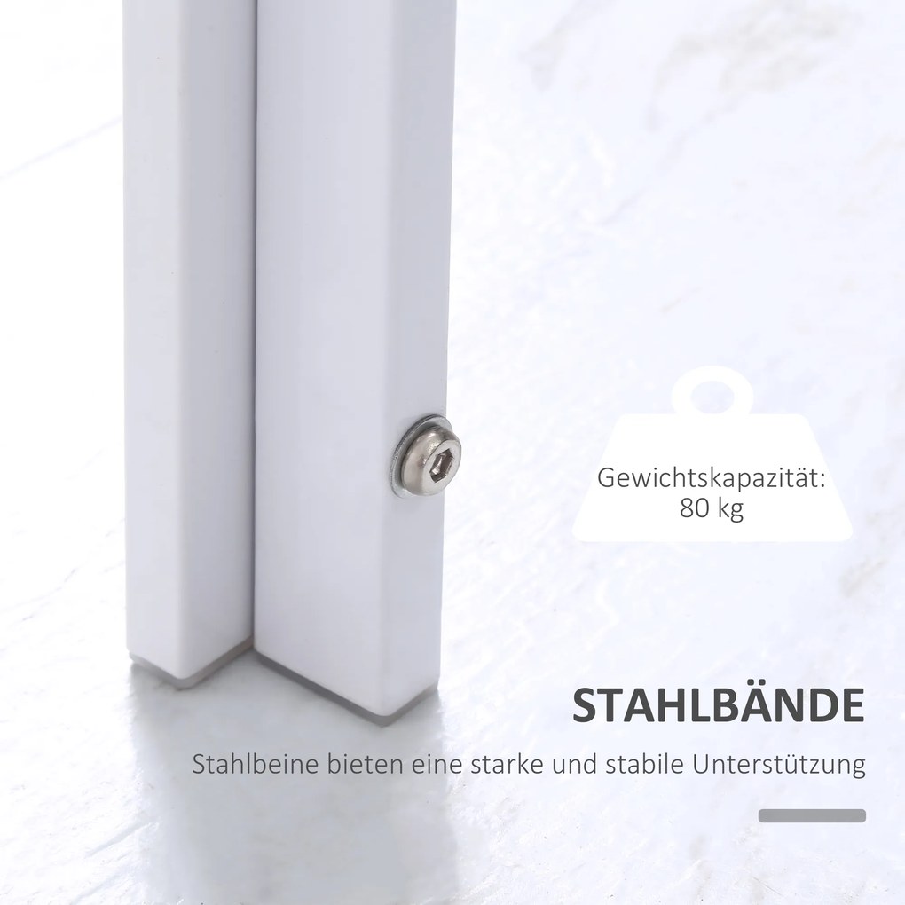 HOMCOM Stół jadalny Stół kuchenny duży stół, nowoczesny design, 120 cm x 60 cm x 75 cm, Biały