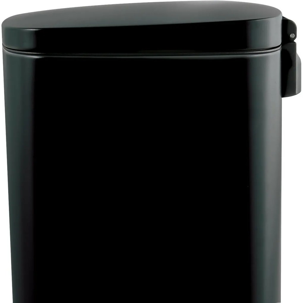 Spirella Kosz na śmieci z pedałem soft-close Akira 50 l, matowy czarny, 50 l