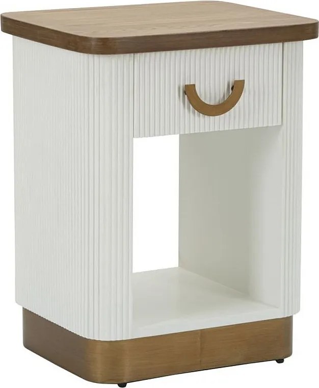 Stolik Nocny VKH15, Biały, 48x40x62 cm, Kendra Home