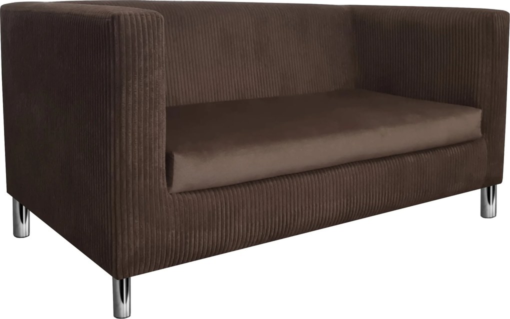 Sofa Monaco : Kolor nogi - Chrom, Kolor tkaniny - Kronos6/Poso6, Typ tkaniny - Kronos/Poso, Wysokość nogi - 15 cm