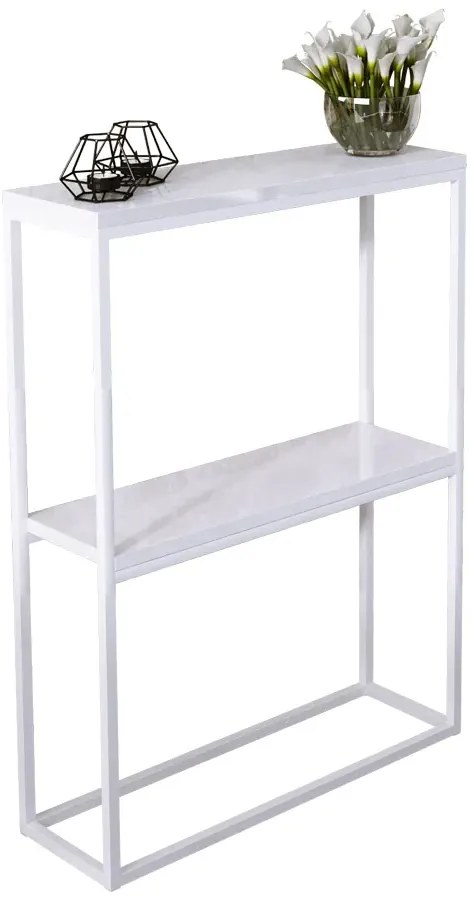 Biała konsola loft w połysku - Carello 5X
