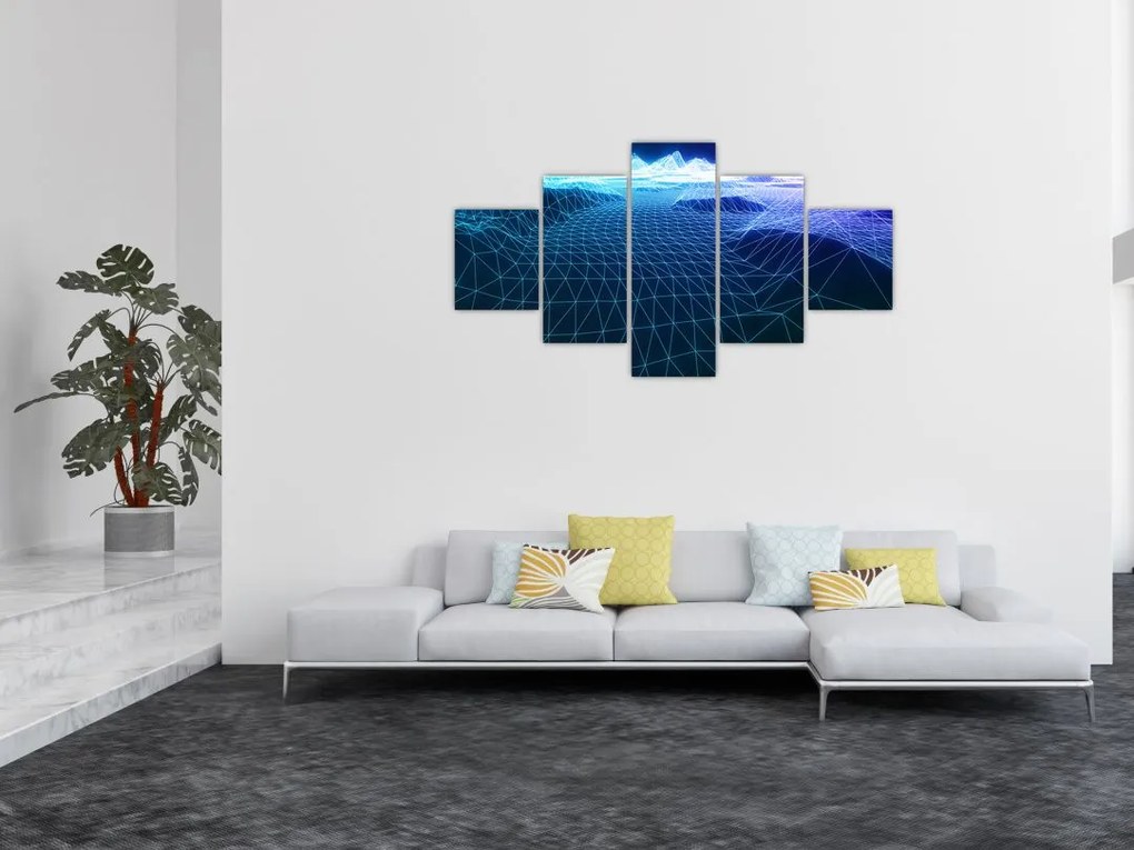 Obraz - Góry w modelu komputerowym (125x70 cm)