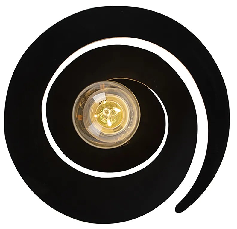 Inteligentna lampa sufitowa z kloszem spiralnym w kolorze czarnym, w tym Wi-Fi A60 - Scroll Nowoczesny Oswietlenie wewnetrzne