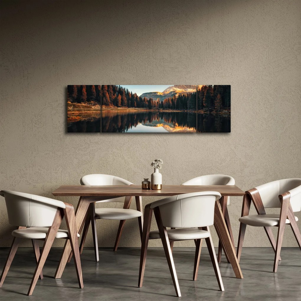 Obraz - Alpy, Włochy, Dolomity, Lago Antorno (170x50 cm)