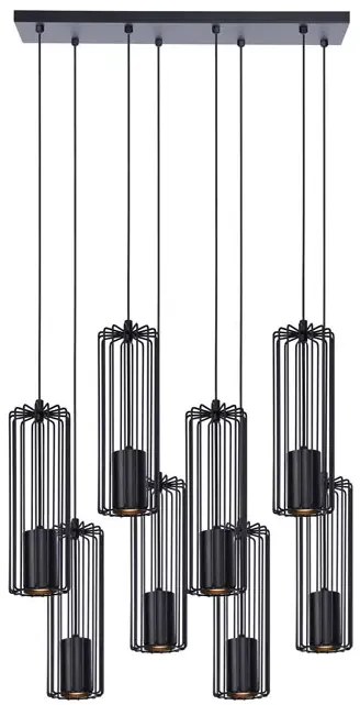 Czarna duża industrialna lampa wisząca nad stół S777 P6-D37