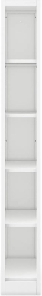Metalowy regał do biura Tim, 25 × 45 × 185 cm, kolor biały