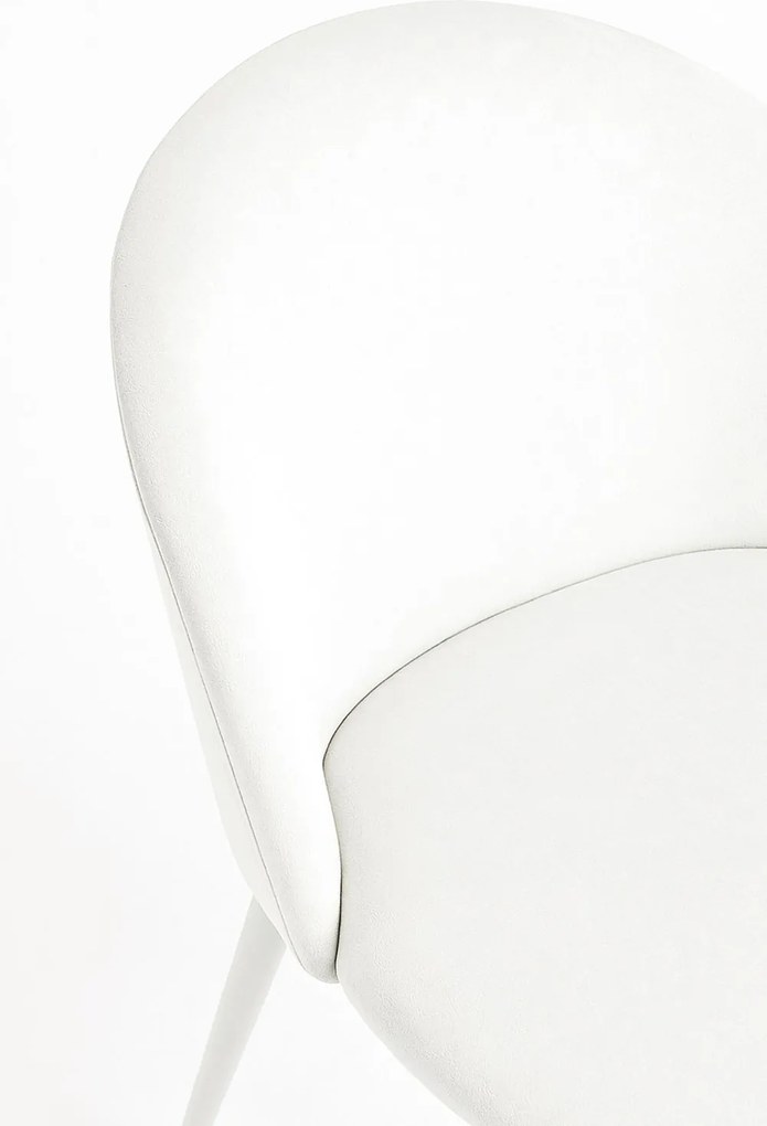 Zestaw 4 Krzese White Vint Aksamitne