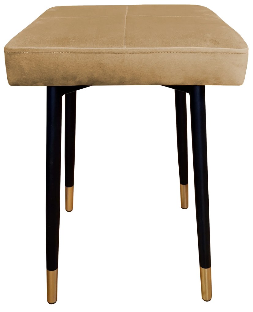 Taboret MAX MG06 beż podstawa czarna/złota