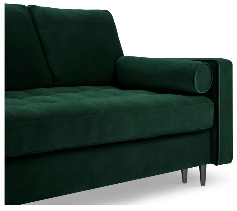 Zielona aksamitna rozkładana sofa Milo Casa Santo