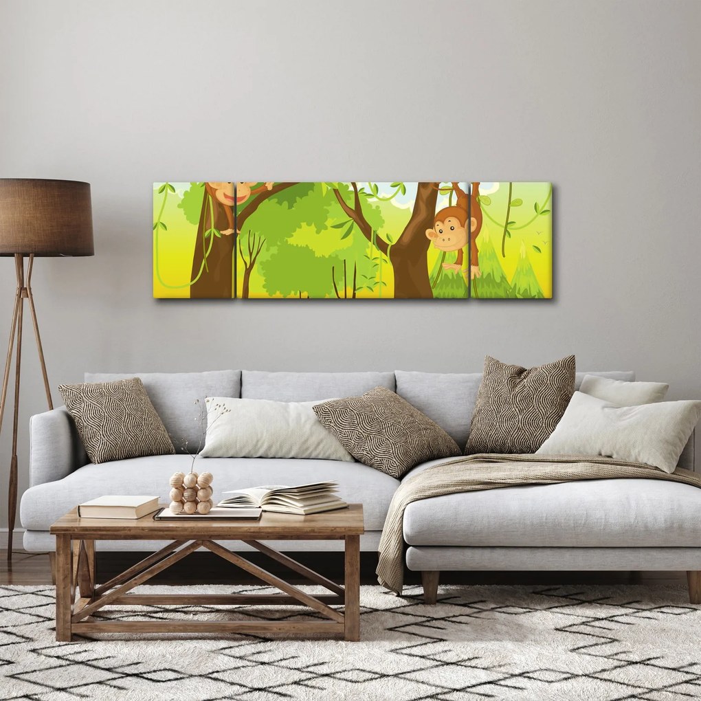Obraz - Małpy (170x50 cm)