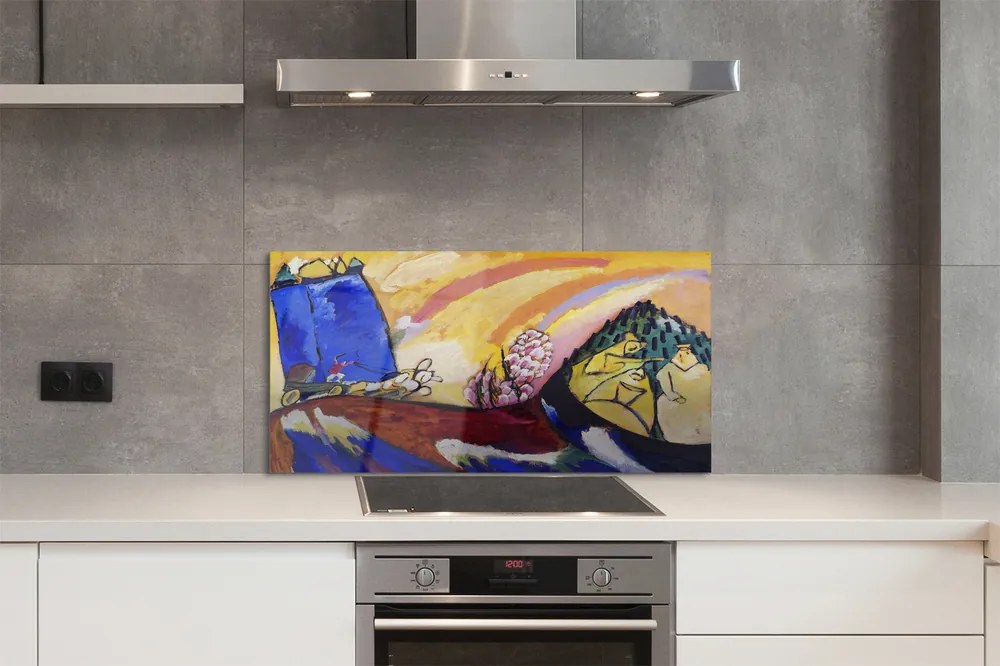 Panel nad Blat Kuchenny Obraz z Trójką - Wassily Kandinsky