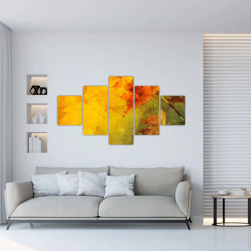 Obraz - Jesienne liście (125x70 cm)