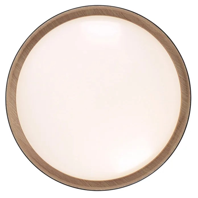 Rustykalna lampa sufitowa czarna z wbudowanym LED z 3-stopniowym ściemniaczem - Jure Rustykalny / Vintage Oswietlenie wewnetrzne