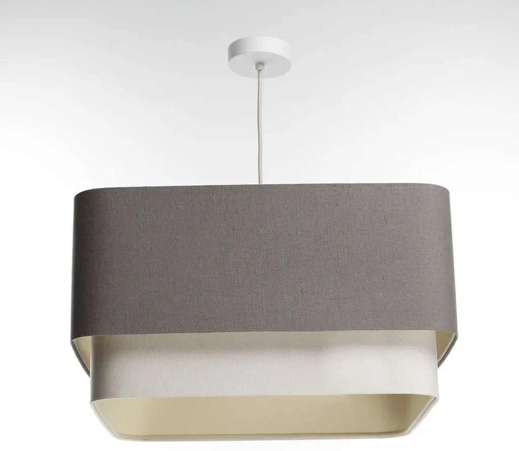 Lampa wisząca KWADRO DUO 003 51x47cm brązowa/kremowa BPS KONCEPT
