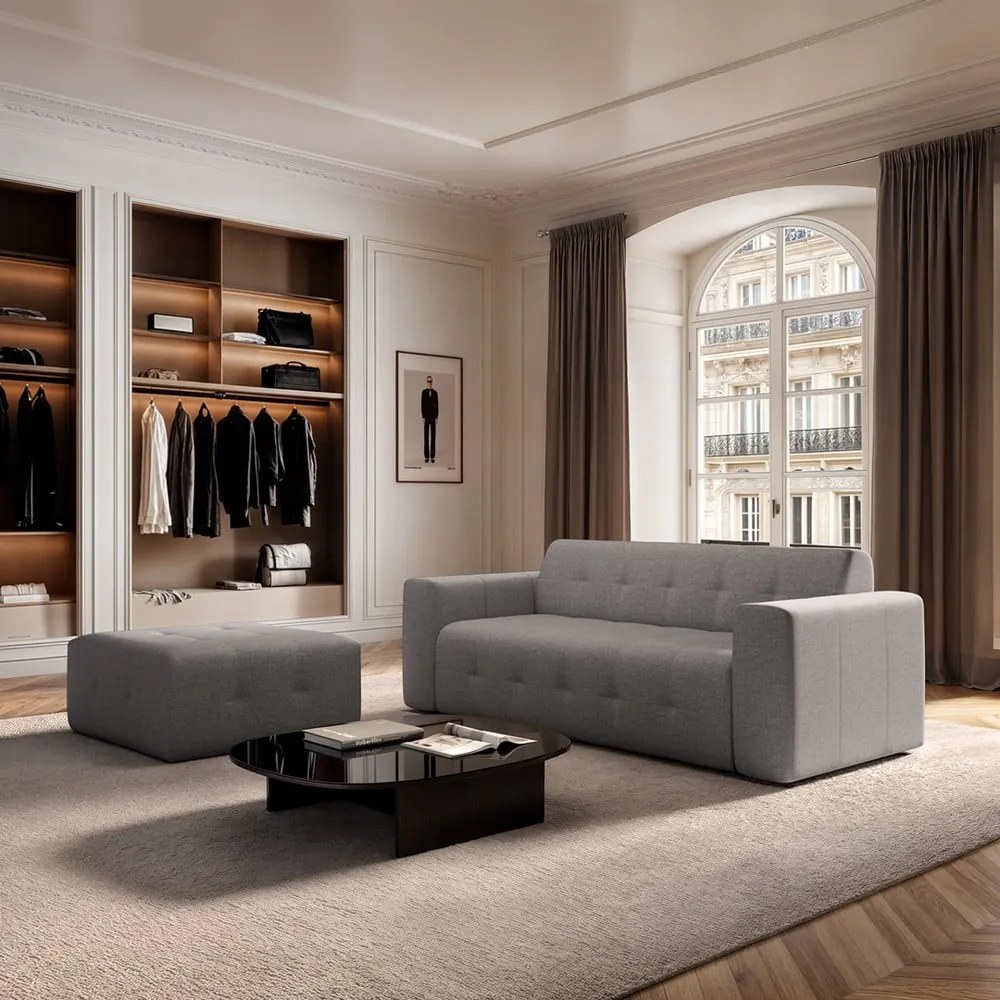 Szara sofa 223 cm Tuil – Rodier