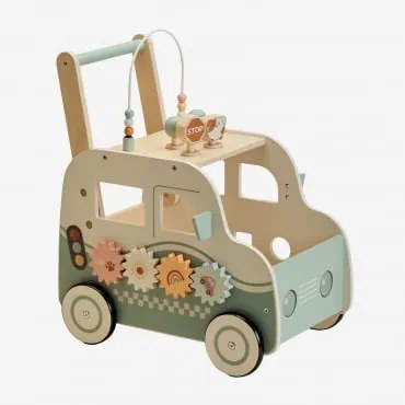 Giennah Kids Wielofunkcyjny Drewniany Chodzik Brąz Drewna - Sklum