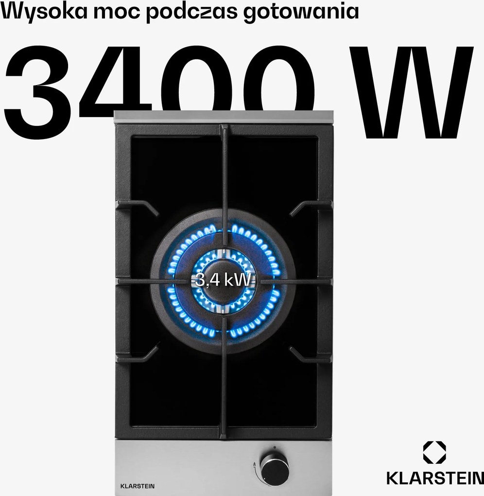 Klarstein Alchemist 30cm Płyta gazowa 1 palnik Srebrny