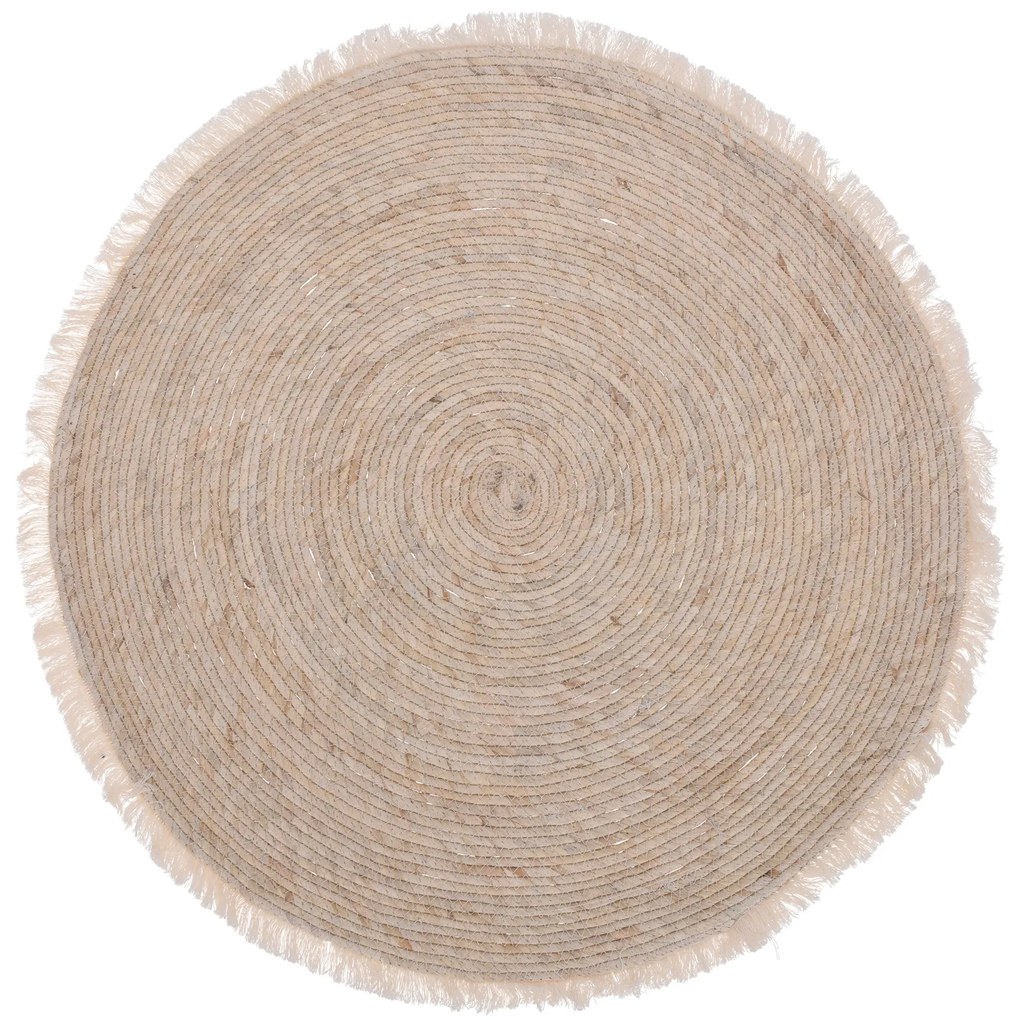 Dywan do salonu okrągły, Ø 80 cm, z liści kukurydzy