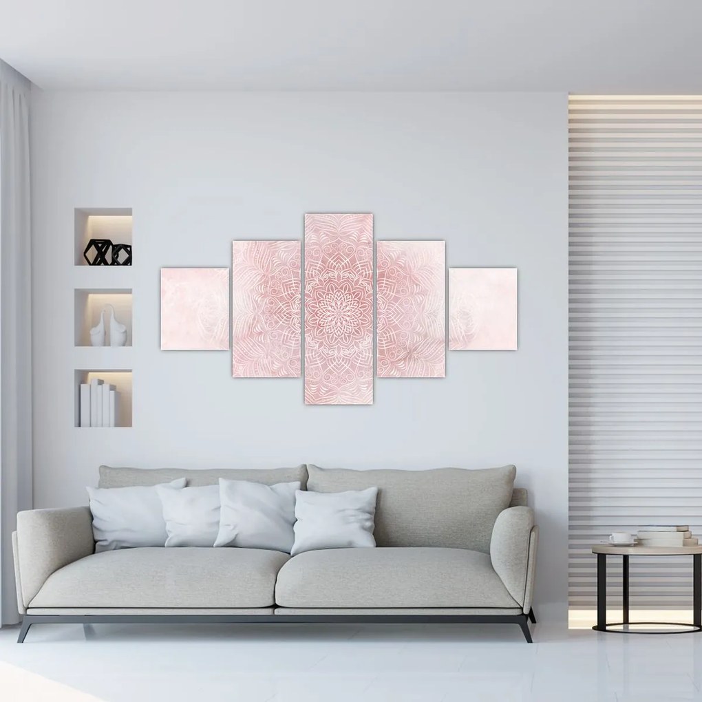 Obraz - Różowa mandala (125x70 cm)