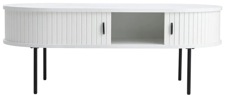 Biały stolik w dekorze dębu 60x120 cm Nola – Unique Furniture