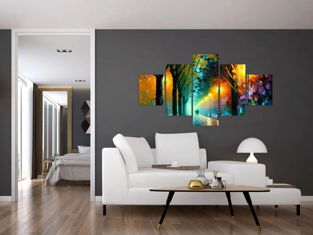 Obraz - Nocny spacer (125x70 cm)