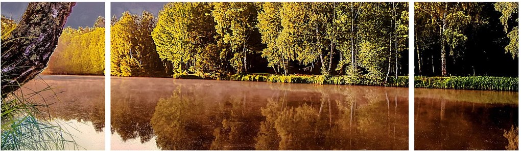 Obraz - Za rzeką (170x50 cm)