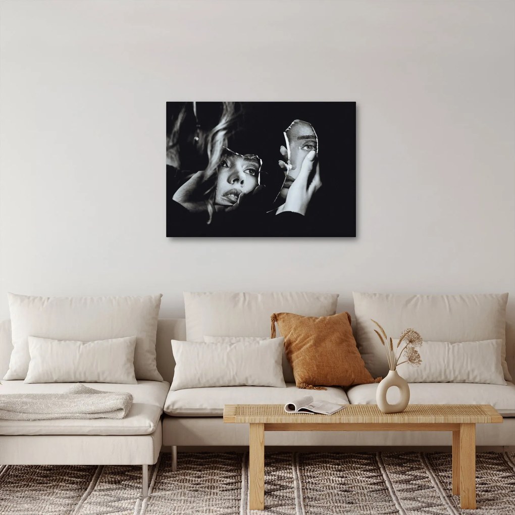 Obraz - Spojrzenie w lustro (70x50 cm)