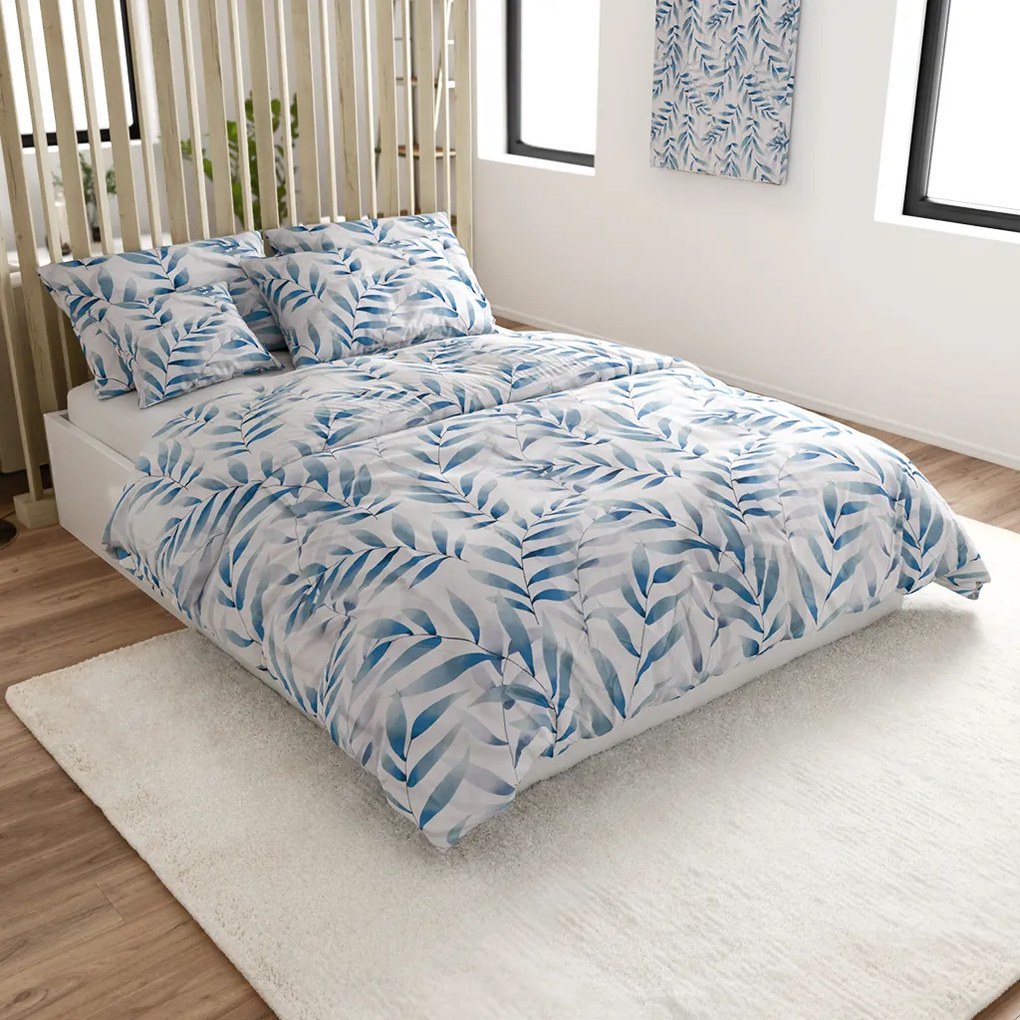 PrzytulneMieszkanie.pl PrzytulneMieszkanie.pl Pościel z mikrofibry KOVENDI niebiesko-biała Rozmiar pościeli: 70 x 90 cm | 140 x 220 cm