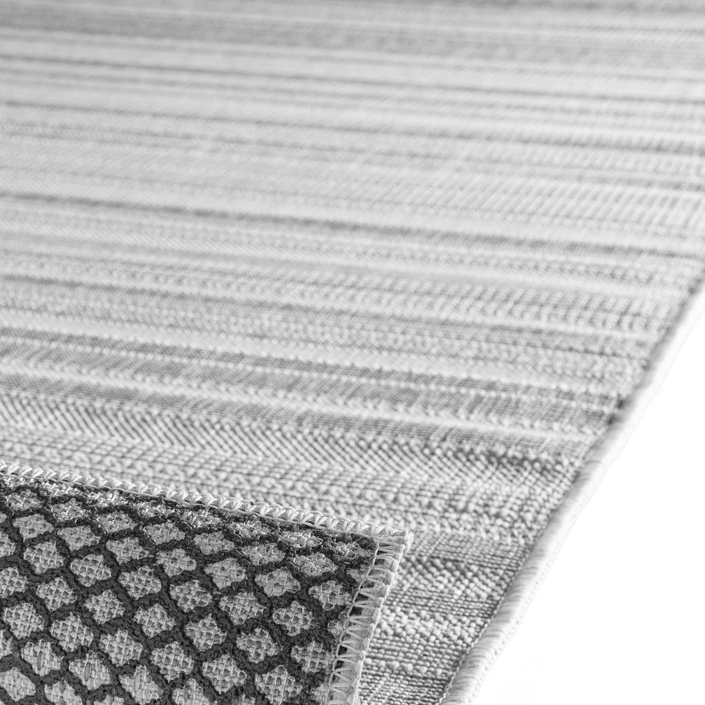 Dywan zewnętrzny Finn Linie jasne szare 200 cm x 280 cm