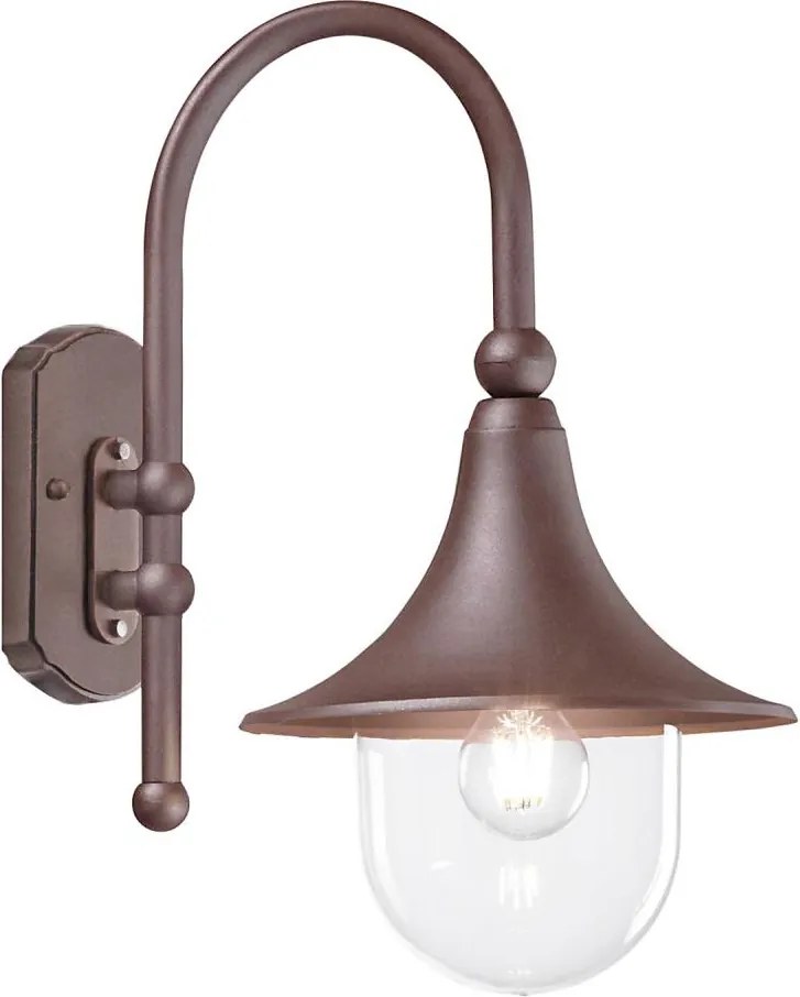 Ideal Lux - Zewnętrzna lampa ścienna CIMA 1xE27/52W/230V IP43 brązowa