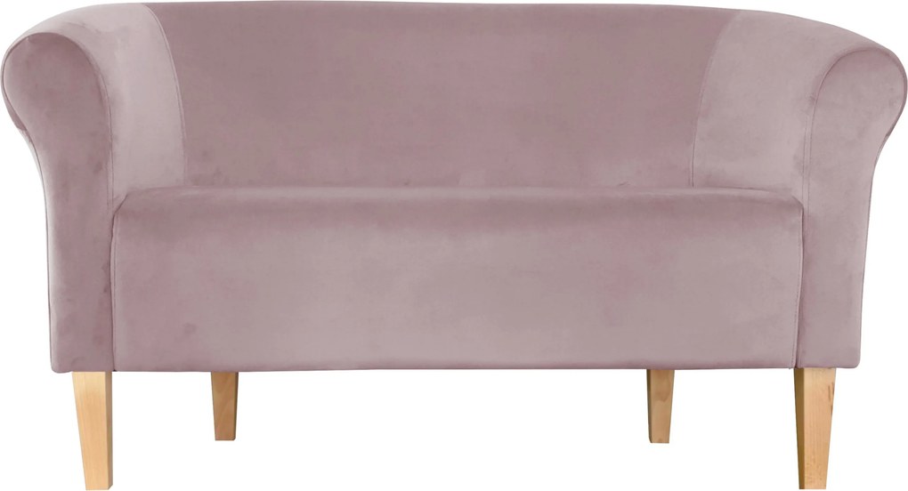 Sofa Milo tkanina Welur wygodna sofa tapicerowana do salonu i poczekalni : Kolor nogi - Drewno, Kolor tkaniny - VELVET - MG55, Typ tkaniny - Velvet, Wysokość nogi - 20 cm