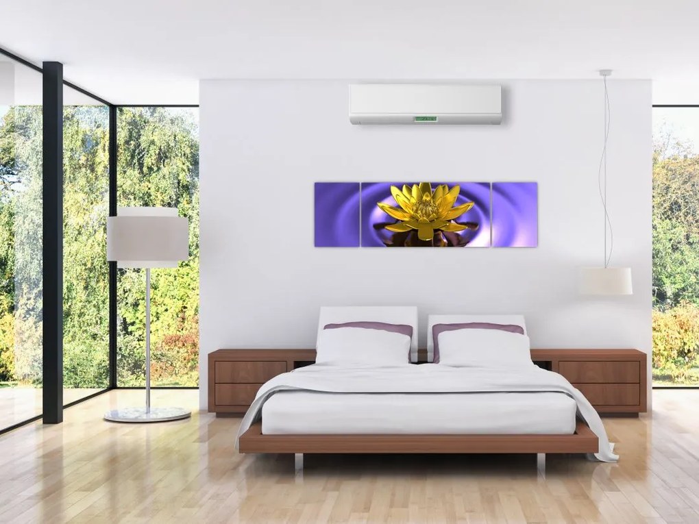 Obraz - Lilia wodna (170x50 cm)